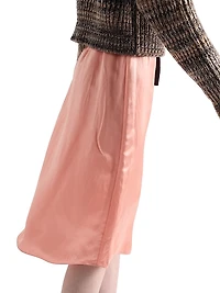 Washed Satin Skirt