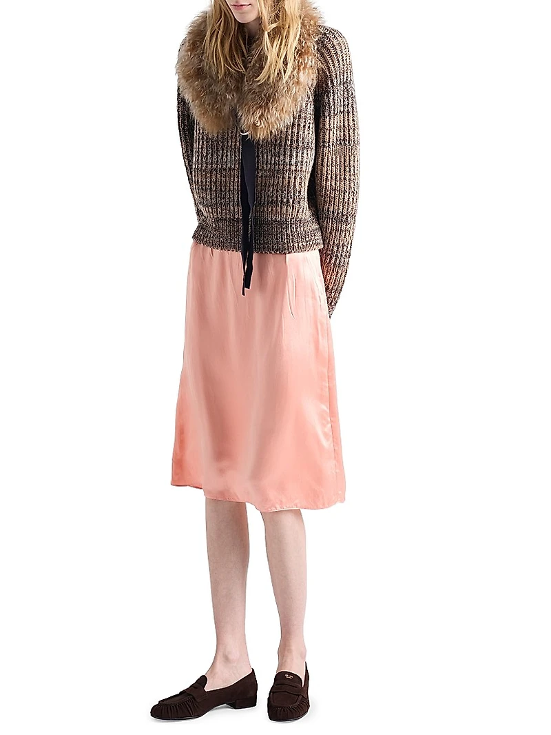 Washed Satin Skirt