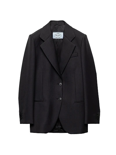 Single-Breasted Gabardine Jacket