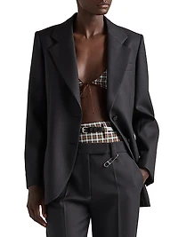 Single-Breasted Gabardine Jacket