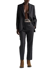 Single-Breasted Gabardine Jacket