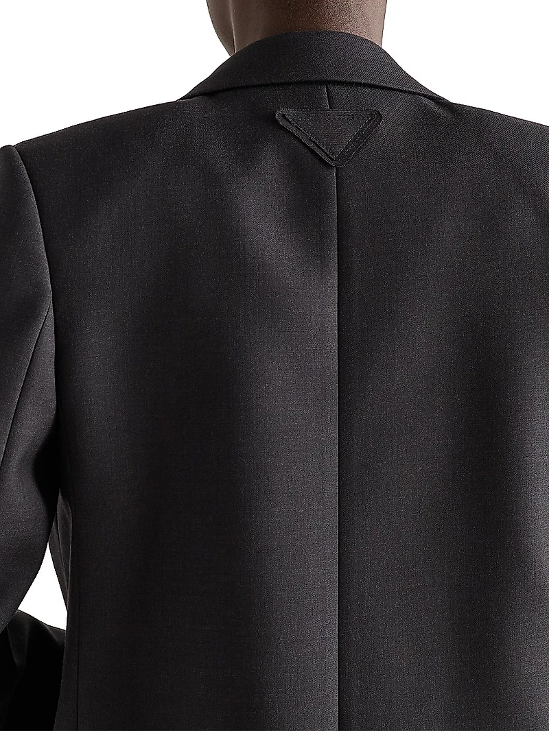 Single-Breasted Gabardine Jacket