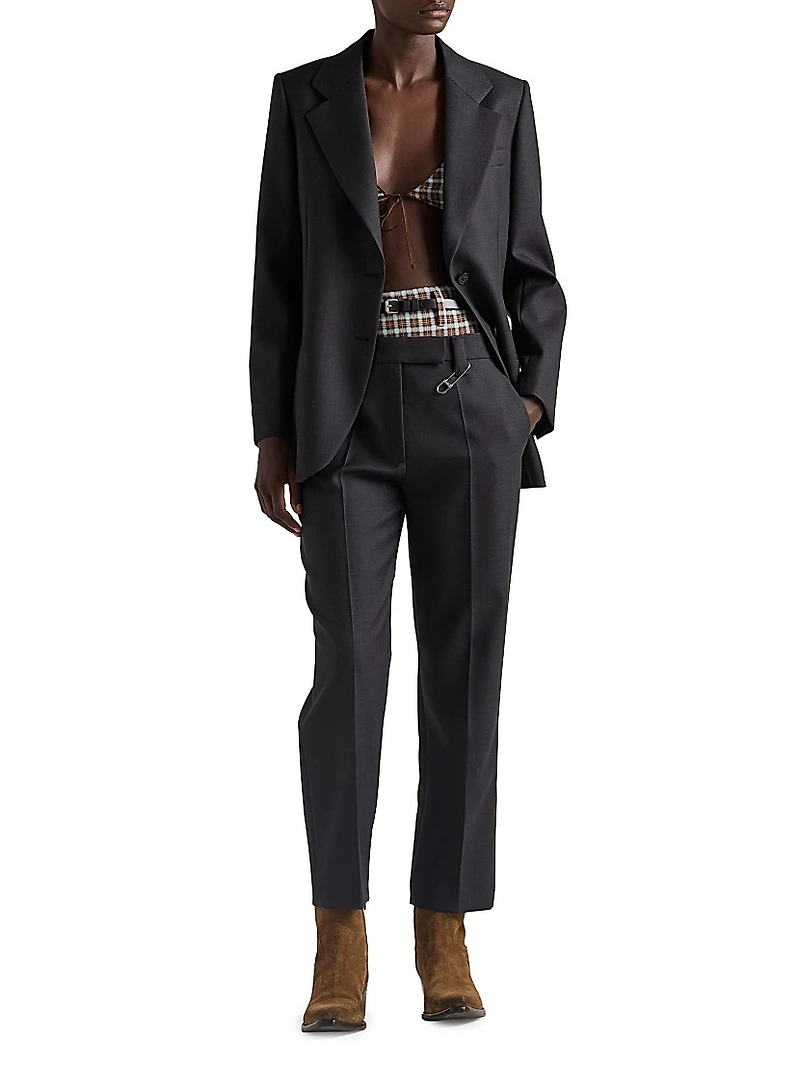 Single-Breasted Gabardine Jacket