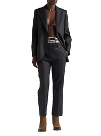 Single-Breasted Gabardine Jacket