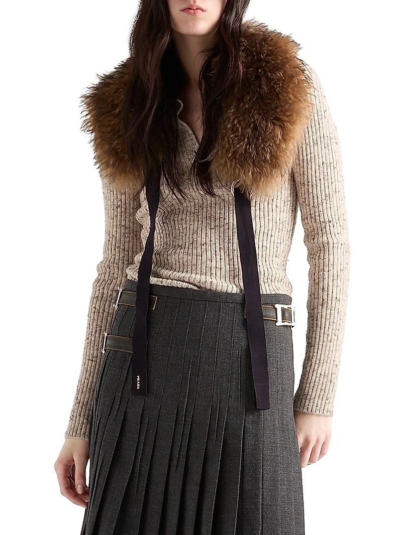 Wool and Linen Polo Sweater