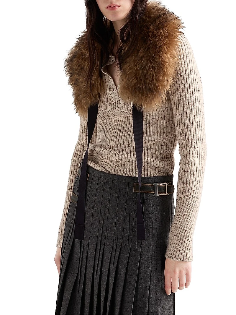 Wool and Linen Polo Sweater