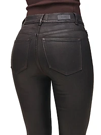 Bridget Boot High Rise Instasculpt Coated Crop Jeans