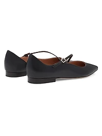 Bettina Leather Flat Pumps