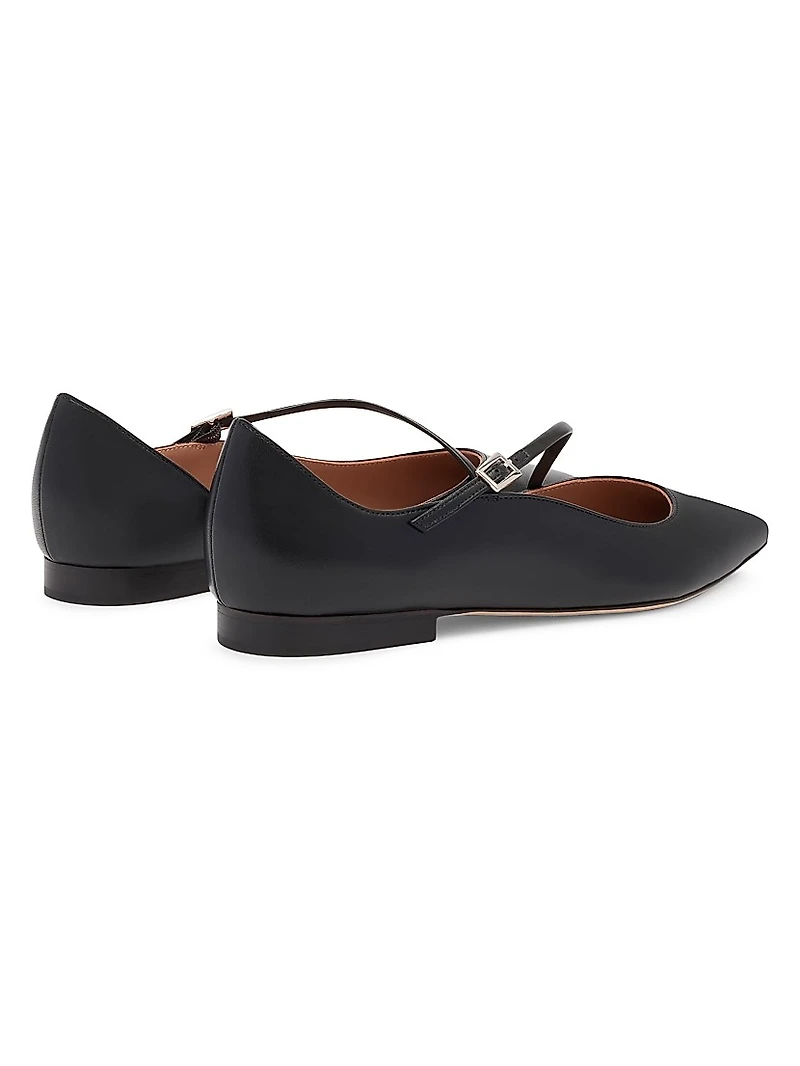 Bettina Leather Flat Pumps