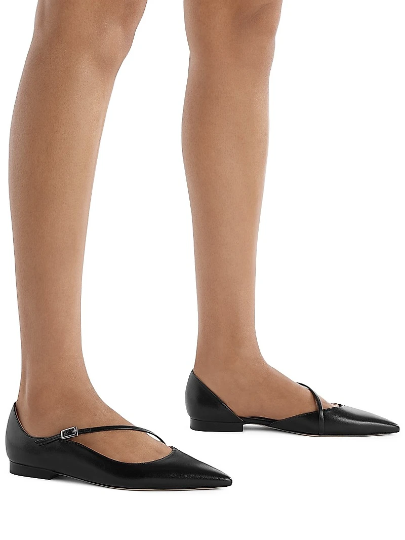Bettina Leather Flat Pumps