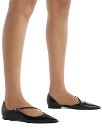 Bettina Leather Flat Pumps