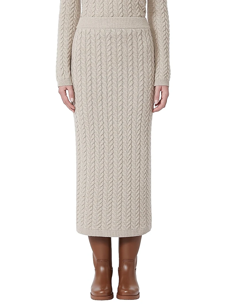 Wool and Cashmere Pencil Skirt