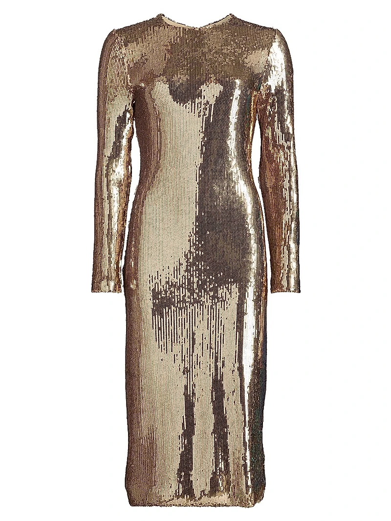Sequined Sheath Cocktail Dress