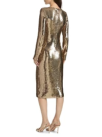 Sequined Sheath Cocktail Dress