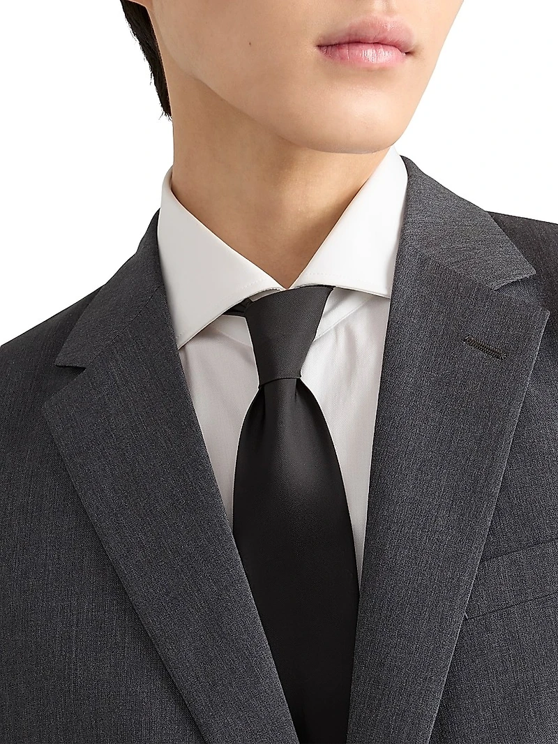 Wool and Mohair Single-Breasted Suit