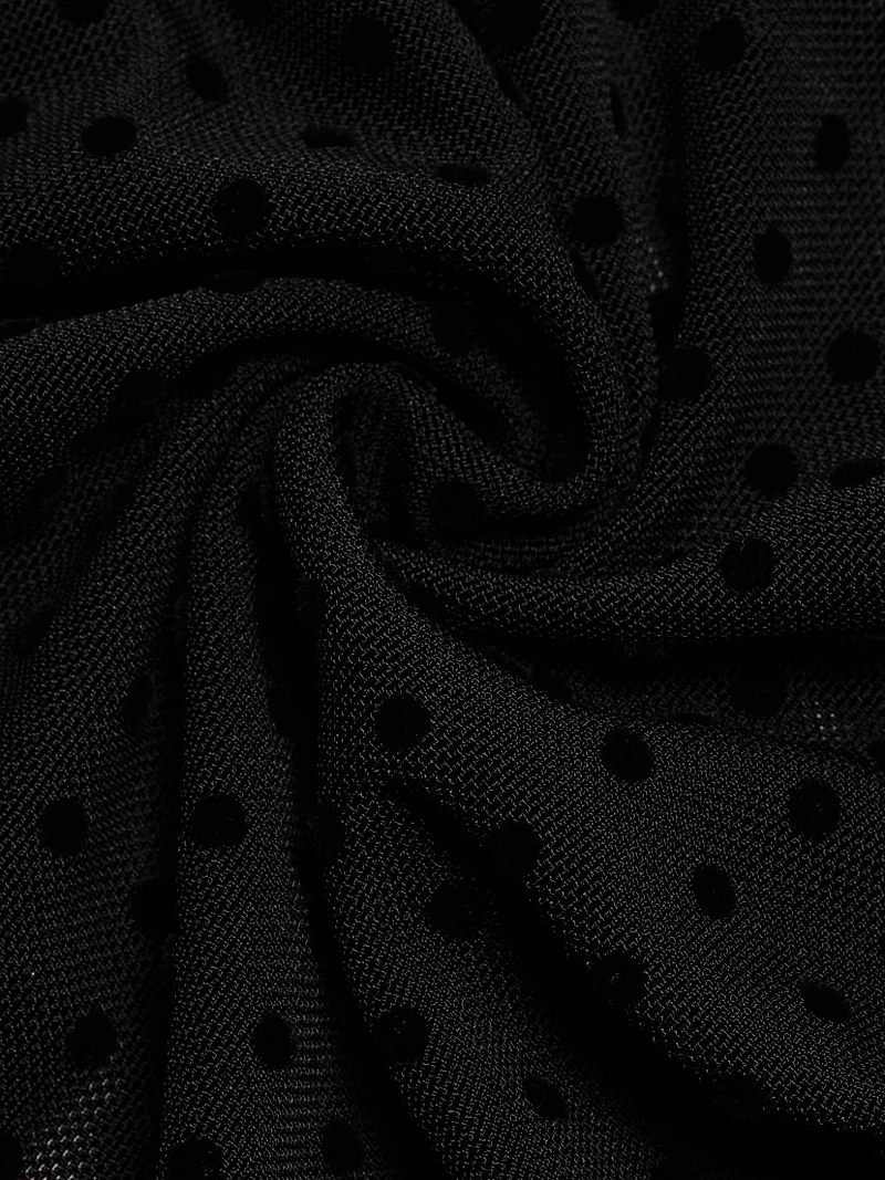 The Mesh Polka Dot Top