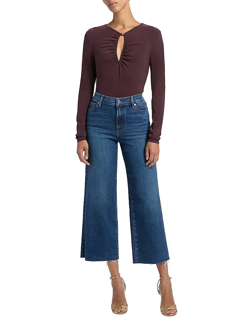 Le Slim Palazzo Stretch Crop Jeans