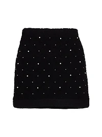 The Embellished Knit Miniskirt