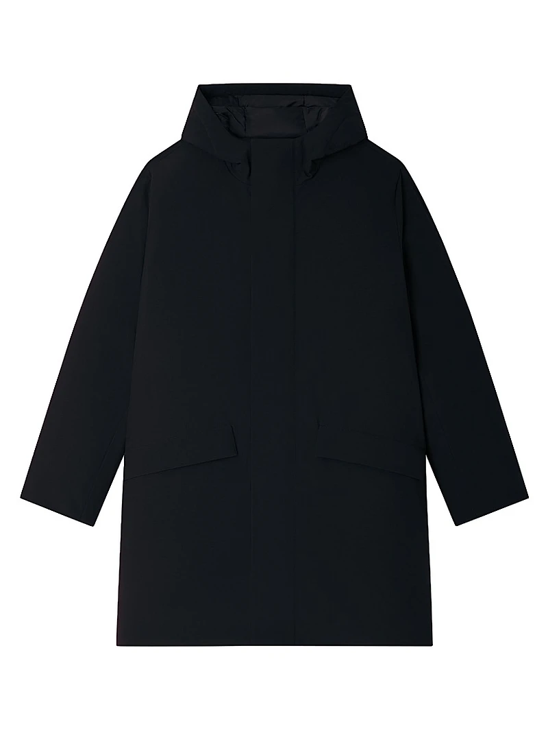 Hooded Parka Jacket with Zip