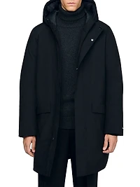 Hooded Parka Jacket with Zip