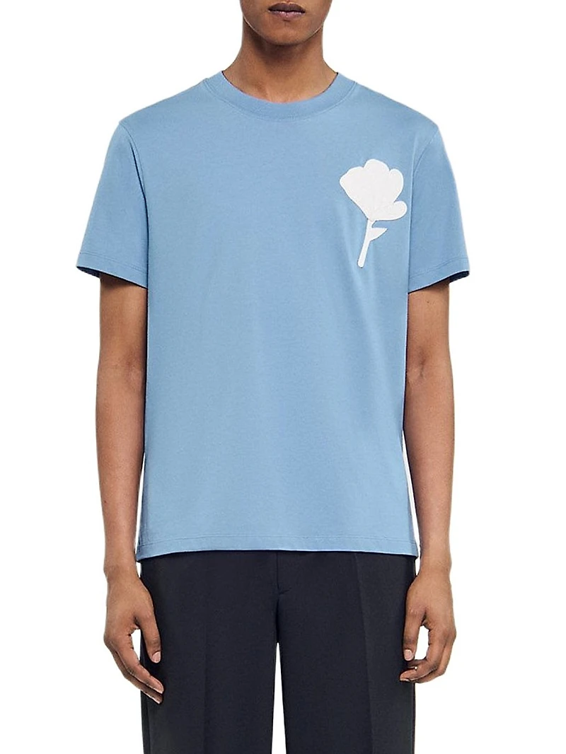 T-Shirt with Flower Patch