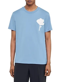 T-Shirt with Flower Patch
