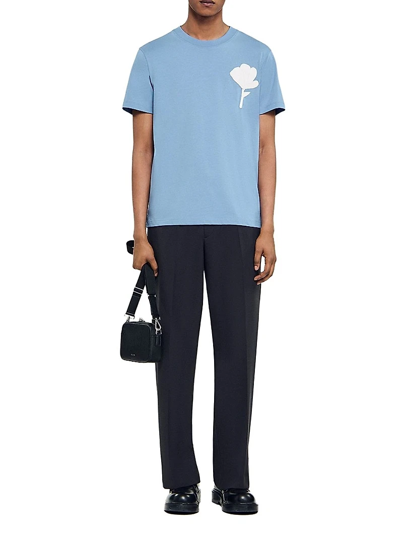 T-Shirt with Flower Patch