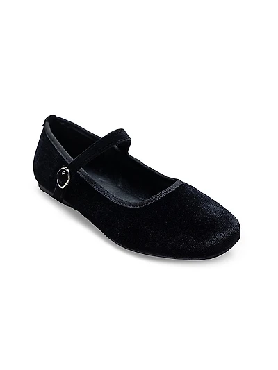 Little Girl's & Michelle Satin Velvet Flats