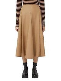 Coated Jersey Skirt