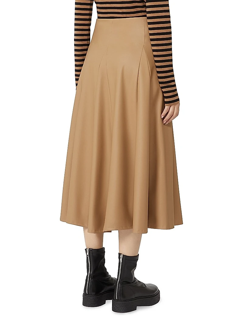Coated Jersey Skirt