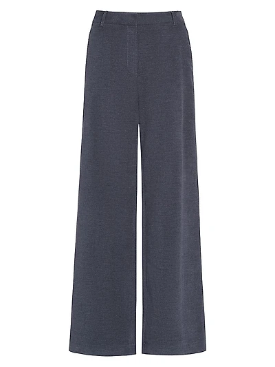 Dylan Cotton-Cashmere Straight-Leg Pants