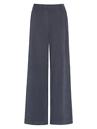 Dylan Cotton-Cashmere Straight-Leg Pants