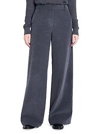Dylan Cotton-Cashmere Straight-Leg Pants