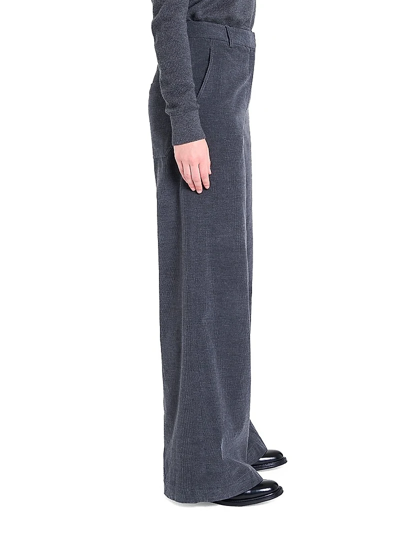 Dylan Cotton-Cashmere Straight-Leg Pants