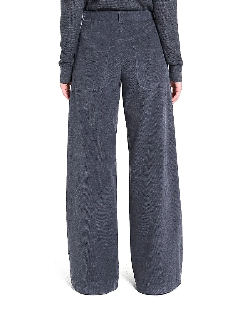 Dylan Cotton-Cashmere Straight-Leg Pants