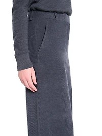 Dylan Cotton-Cashmere Straight-Leg Pants