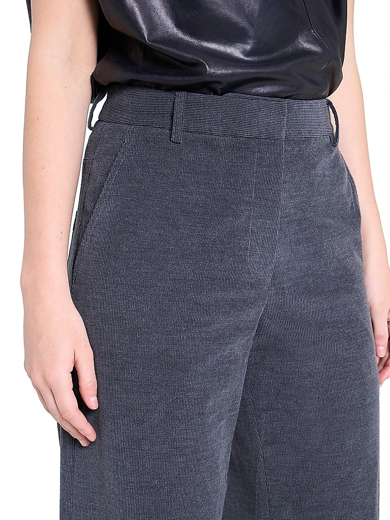 Dylan Cotton-Cashmere Straight-Leg Pants