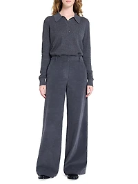 Dylan Cotton-Cashmere Straight-Leg Pants