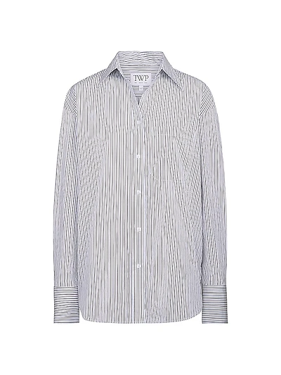 Modern Big Joe Striped Cotton Button-Front Shirt