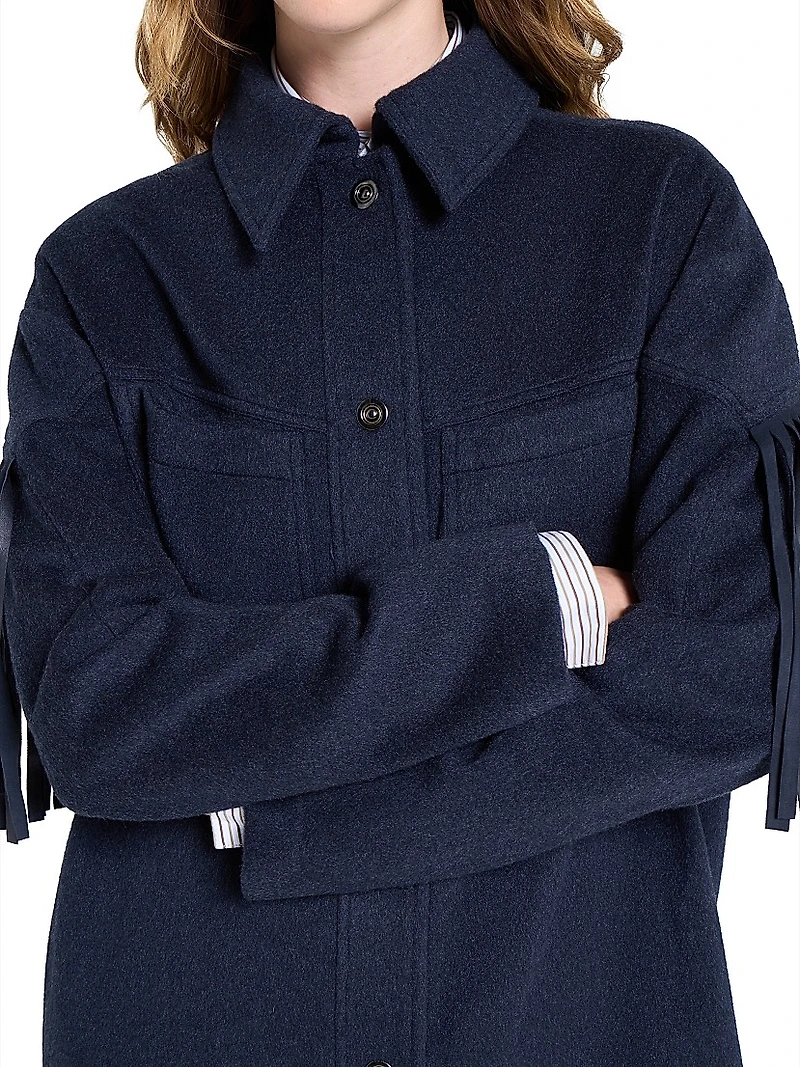 Midnight Cowboy Fringed Cashmere Jacket