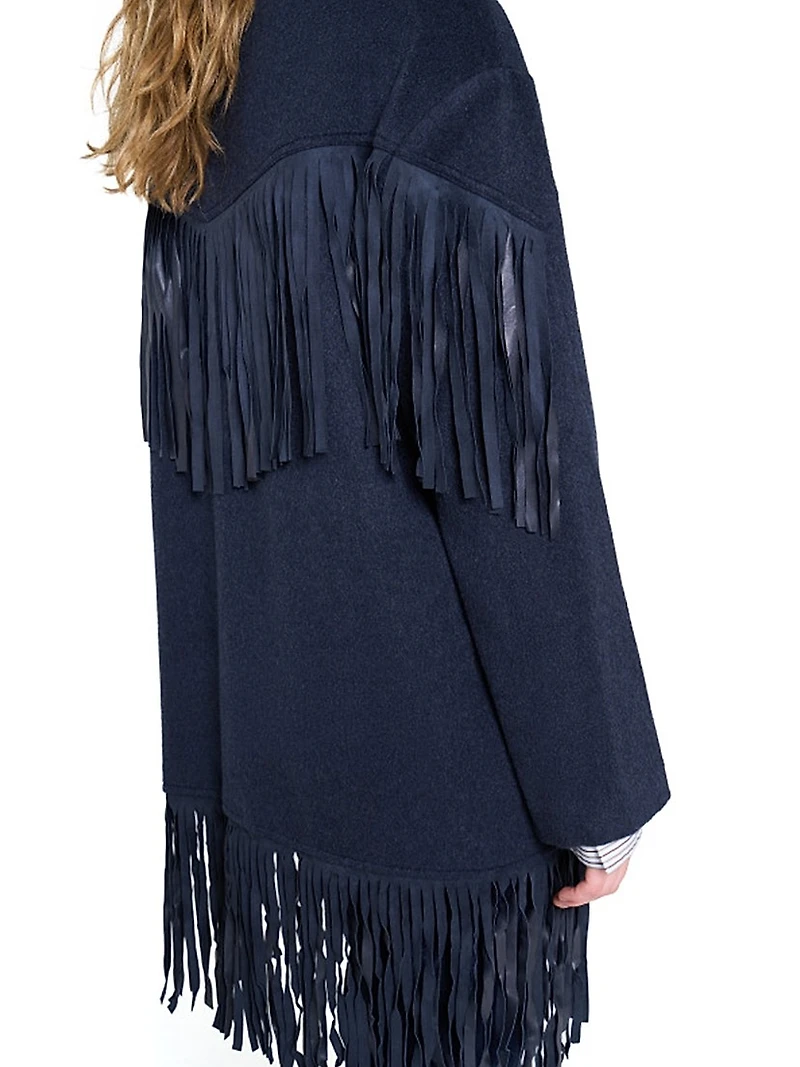 Midnight Cowboy Fringed Cashmere Jacket