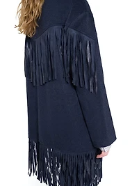 Midnight Cowboy Fringed Cashmere Jacket
