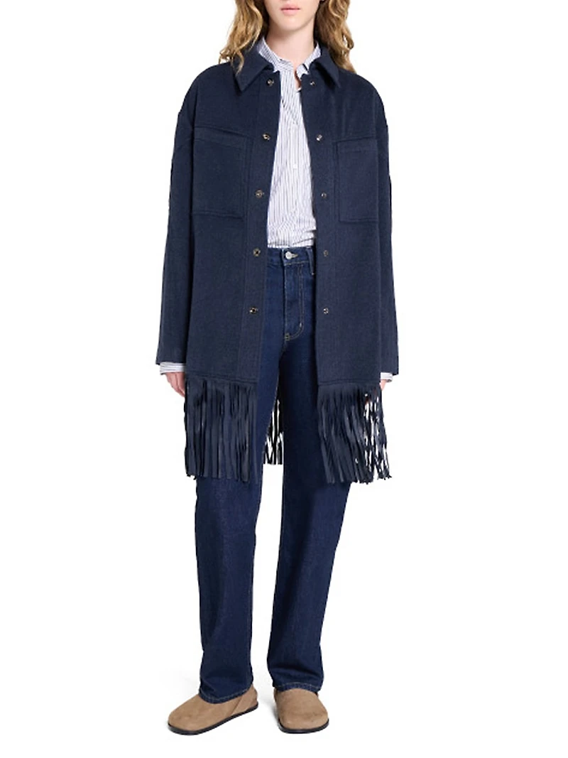 Midnight Cowboy Fringed Cashmere Jacket