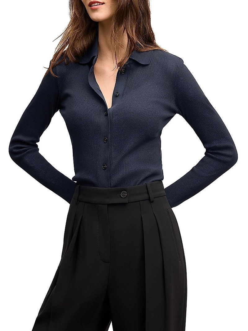 Nala Knit Button-Down