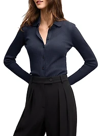 Nala Knit Button-Down