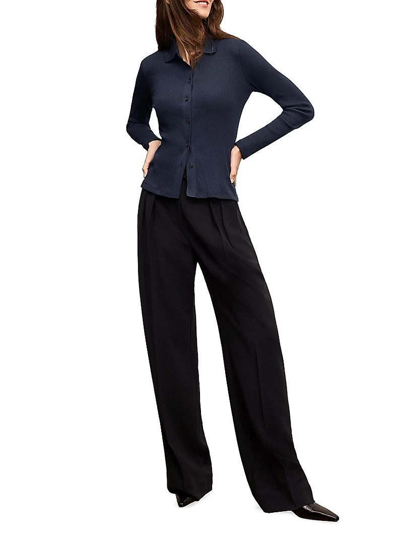 Nala Knit Button-Down