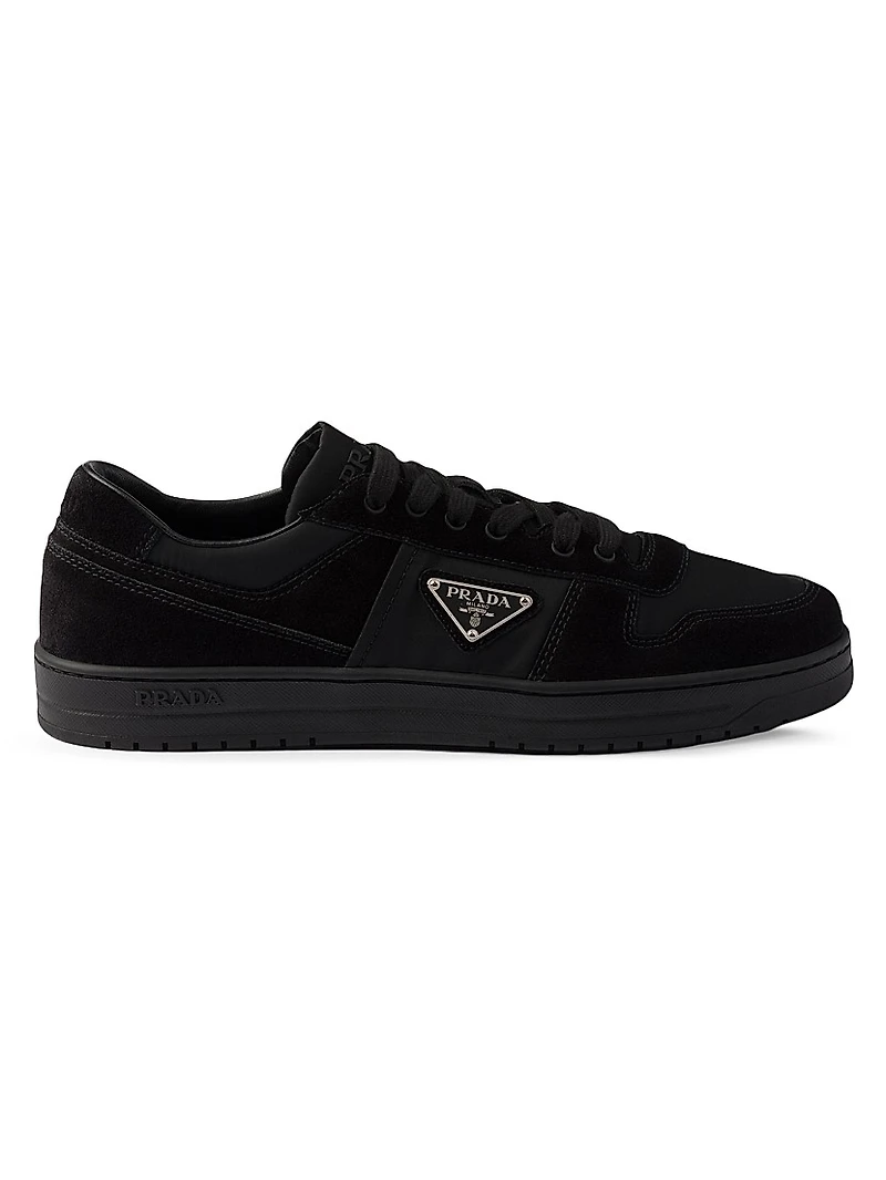 Downtown Re-Nylon and Suede Sneakers
