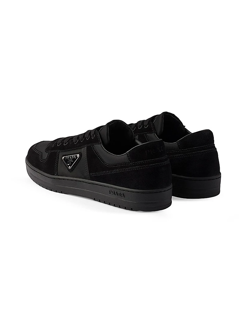 Downtown Re-Nylon and Suede Sneakers