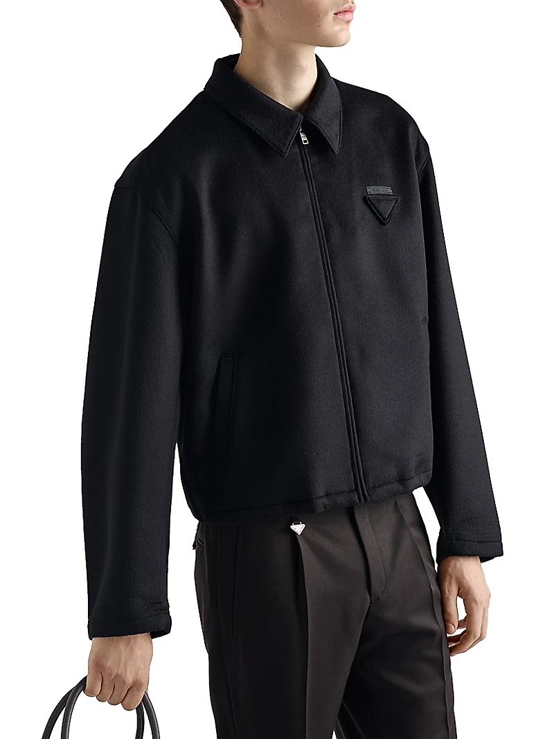 Wool and Cashmere Blouson Jacket