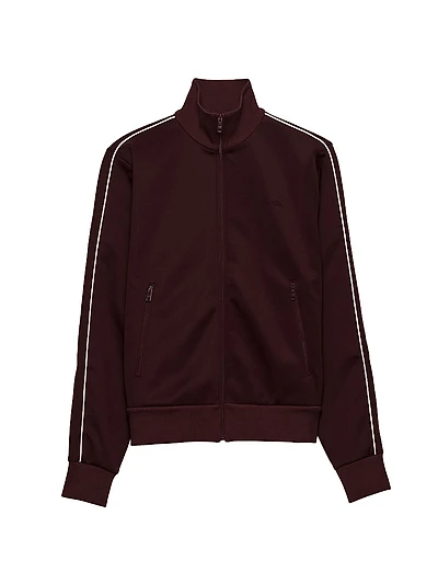 Zippered Technical Fabric Track Jacket